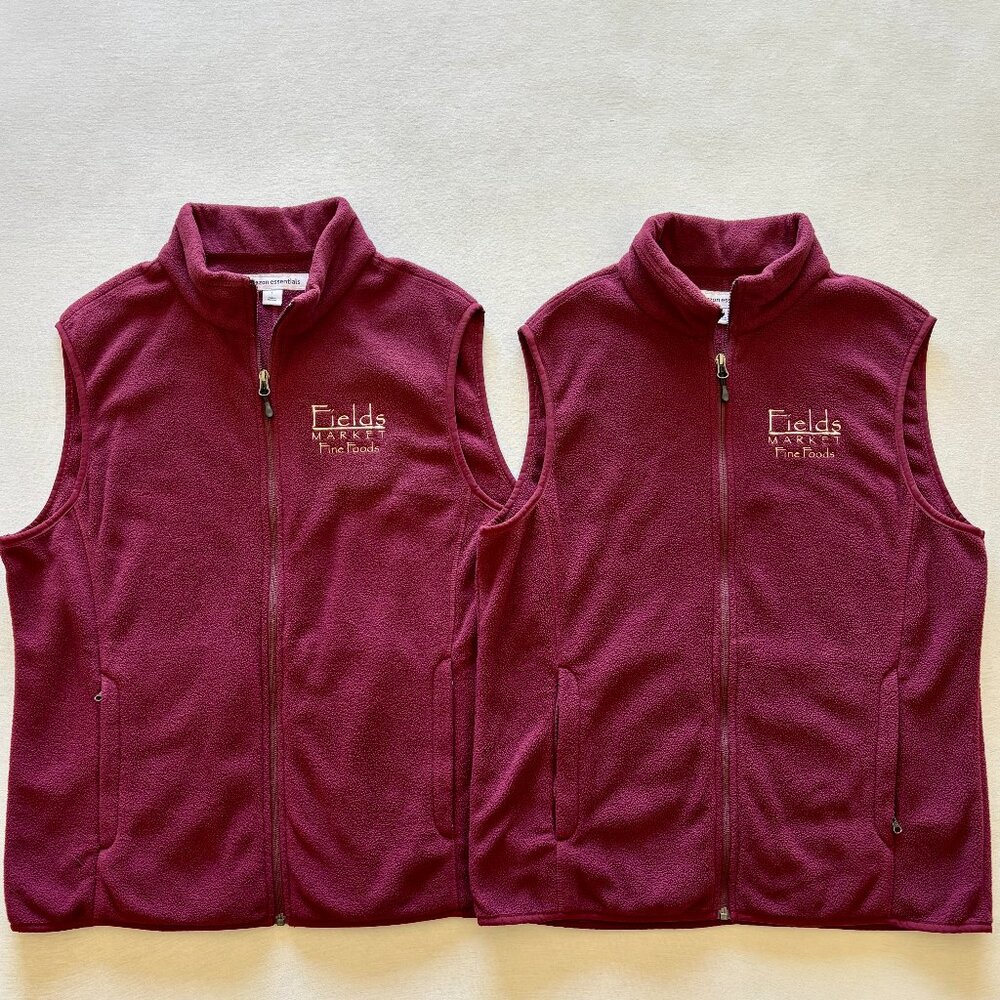 Men’s Burgundy Fleece Vest Bundle (L & M) Studio Wardrobe